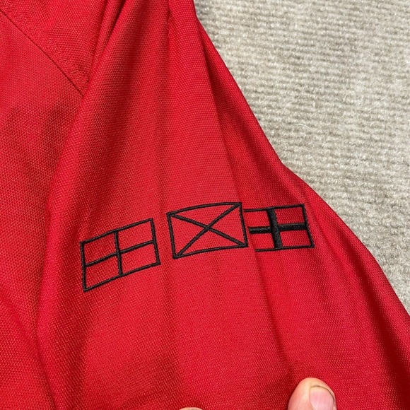 adidas Remix US 971 Jacket Men's Medium Red 1/2 Zip Lined Hooded Water Resistant - Picture 9 of 16